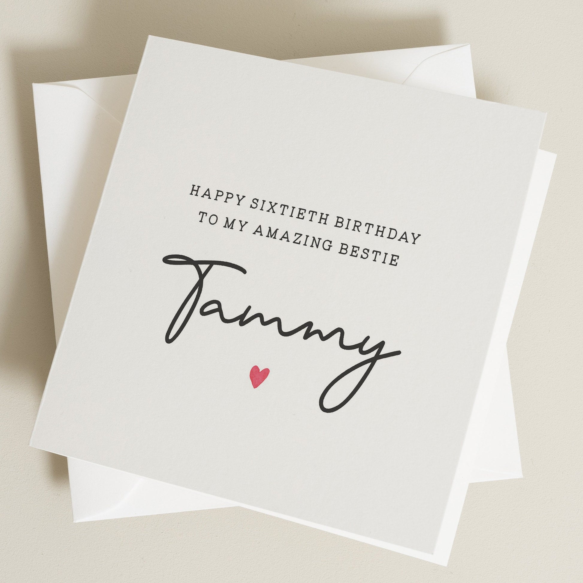 60th Birthday Card For Friend, Best Friend Birthday Card, Personalised Sixtieth Birthday Card, Bestie Birthday Gift For Her, 60th Gift