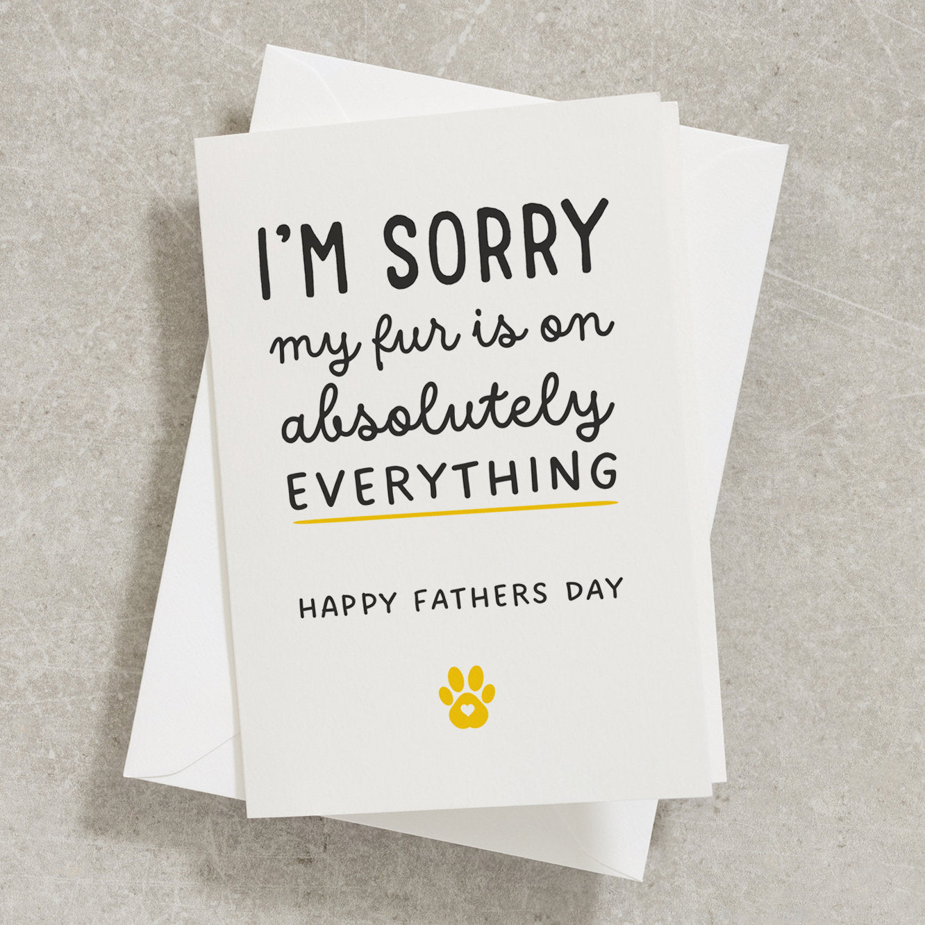 Happy Fathers Day Card From The Dog, Dog Dad Card, Father&#39;s Day Card From The Cat, Funny Gift From Dog, Fur Daddy, Best Dog Daddy FC020