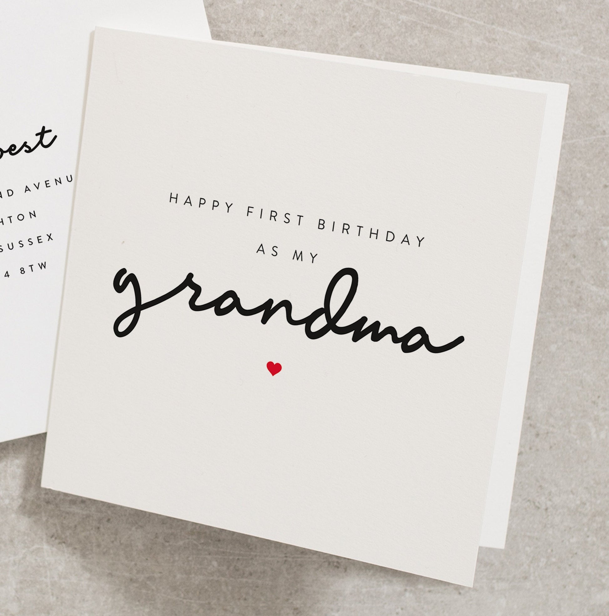 Grandma First Birthday, Happy First Birthday As My Grandma, First Birthday Grandma Card, Baby To Nanny Birthday Gift, 1st Birthday Nan BC246