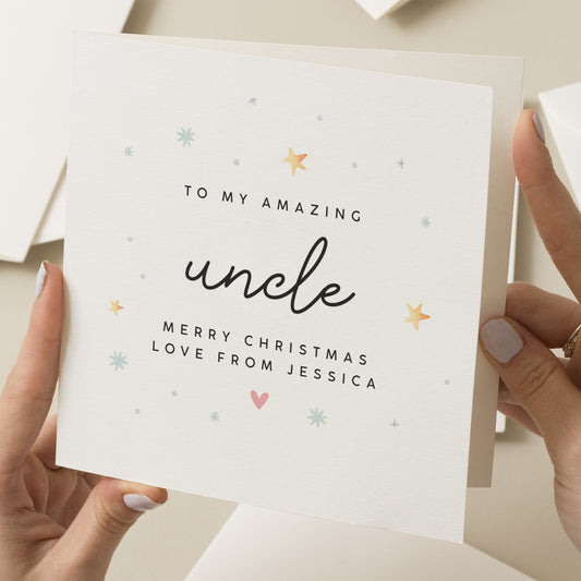 Uncle Christmas Card, Christmas Card For Uncle, To My Uncle Christmas Card, Christmas Uncles Card, Xmas Card For Uncle, Gift