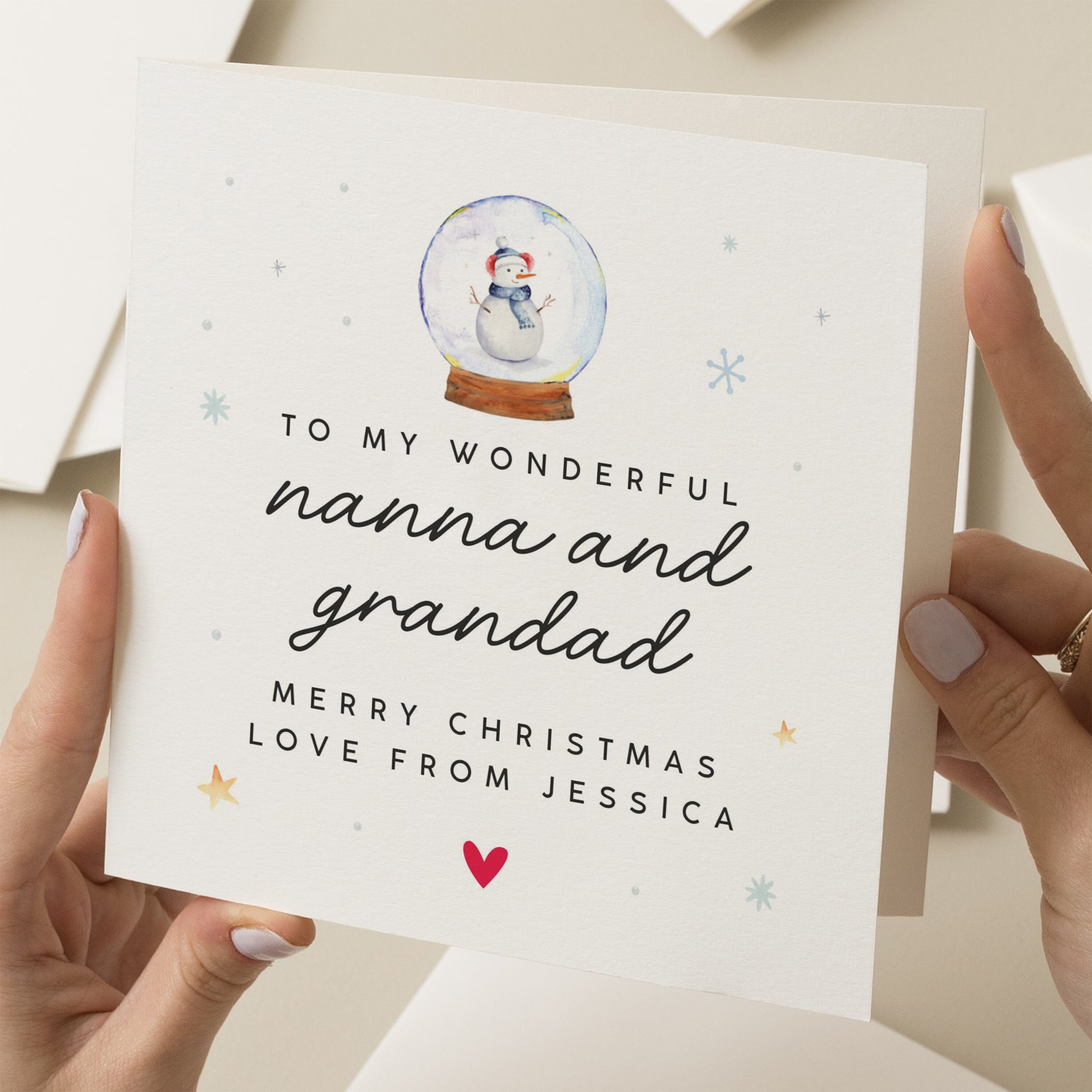 First Christmas As Nan and Grandad Card, Gran and Gramps Christmas Card, Personalised Xmas, Christmas Gran and Grandpa Card, Grandparents