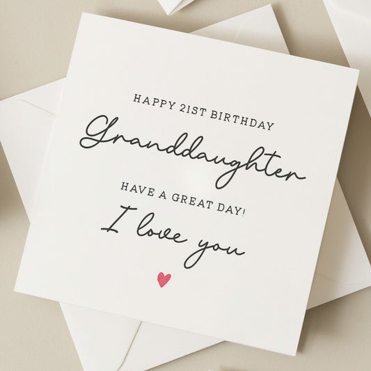 Granddaughter 21st Birthday Card, 21st Birthday Gift For Granddaughter, 21st Birthday Card For Granddaughter, 21st Birthday Gift For Her