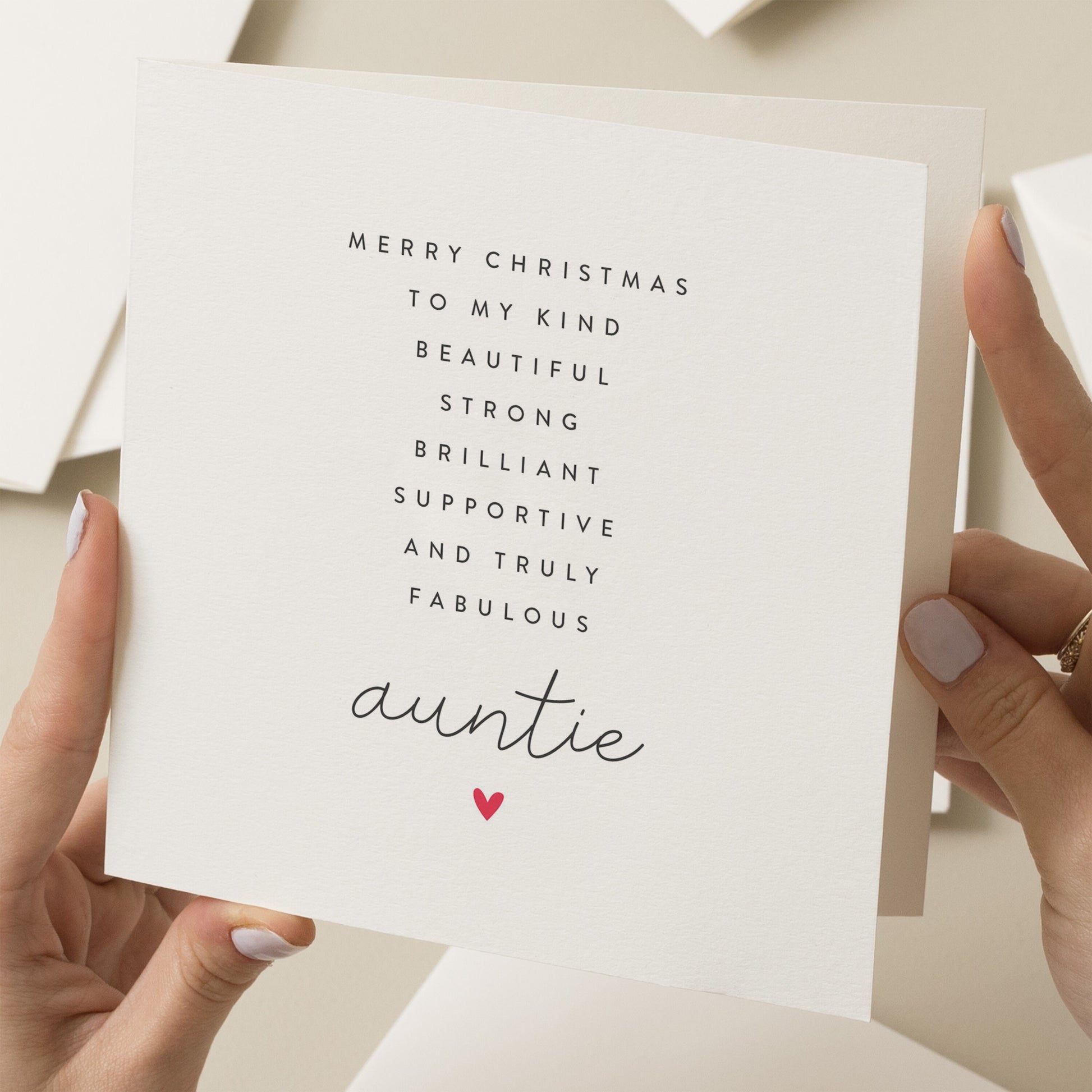 Auntie Christmas Card, Christmas Poem Card For Auntie, Christmas Auntie Card, Cute Christmas Auntie Card, Aunt, Aunty, Xmas Gift