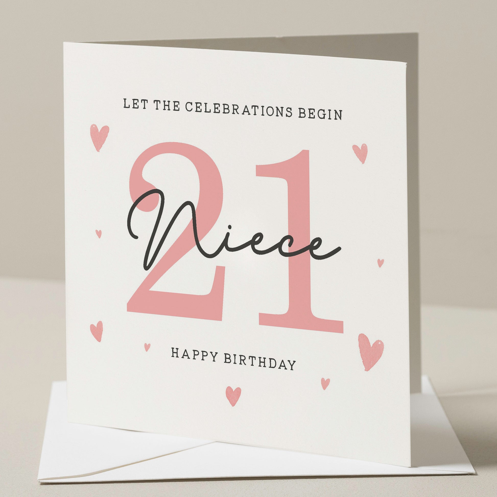 Birthday Niece Card, 21st Birthday Card For Niece, Niece 21st Birthday Gift, Twenty First Birthday Card For Niece, Milestone Birthday Gift