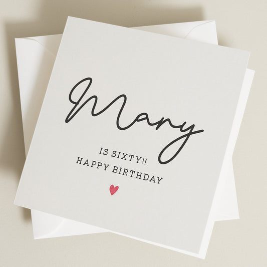 Personalised Nan 60th Birthday Card, 60th Birthday Card For Mum, Aunt 60th Birthday Card, 60th Birthday Gift For Her, Sister Sixtieth Card