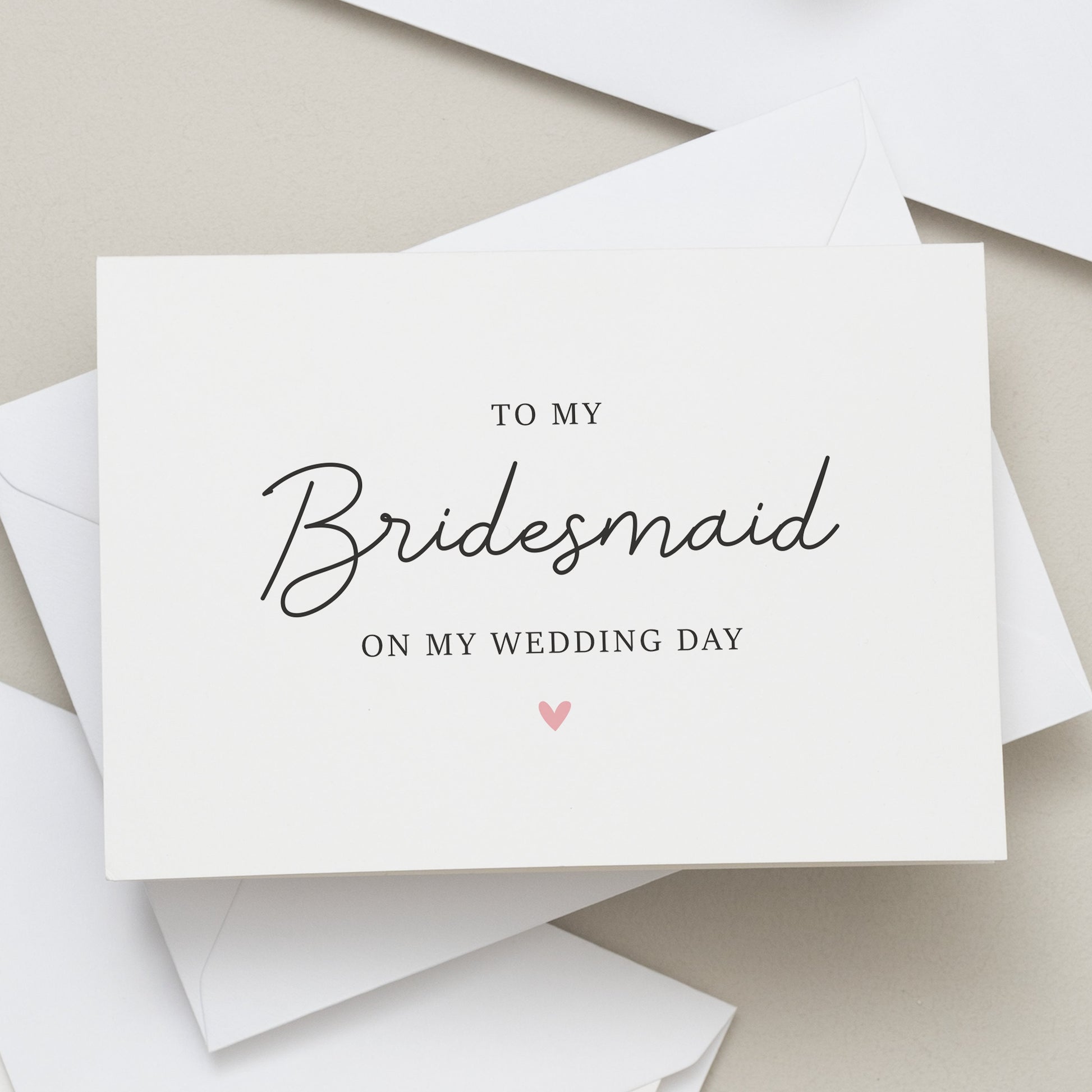 To My Bridesmaid, Wedding Card, On My Wedding Day Card, Bridesmaid Card, Wedding Day Card For Bridesmaid, Best Friend, Sister