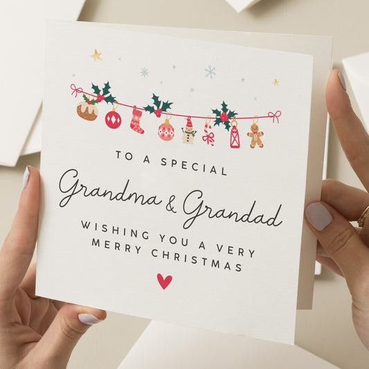 Christmas Card For Grandparents, Grandma and Grandad Xmas Card, Nan And Grandad Christmas Gift, Nanna and Papa Christmas Card