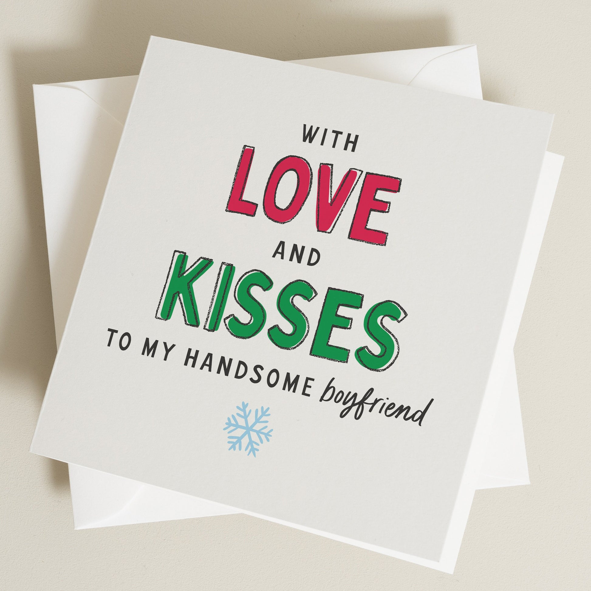 Christmas Card, Boyfriend Christmas Card, Christmas Card For Him or Her, Cute Girlfriend Christmas Card, Romantic Husband Christmas Card