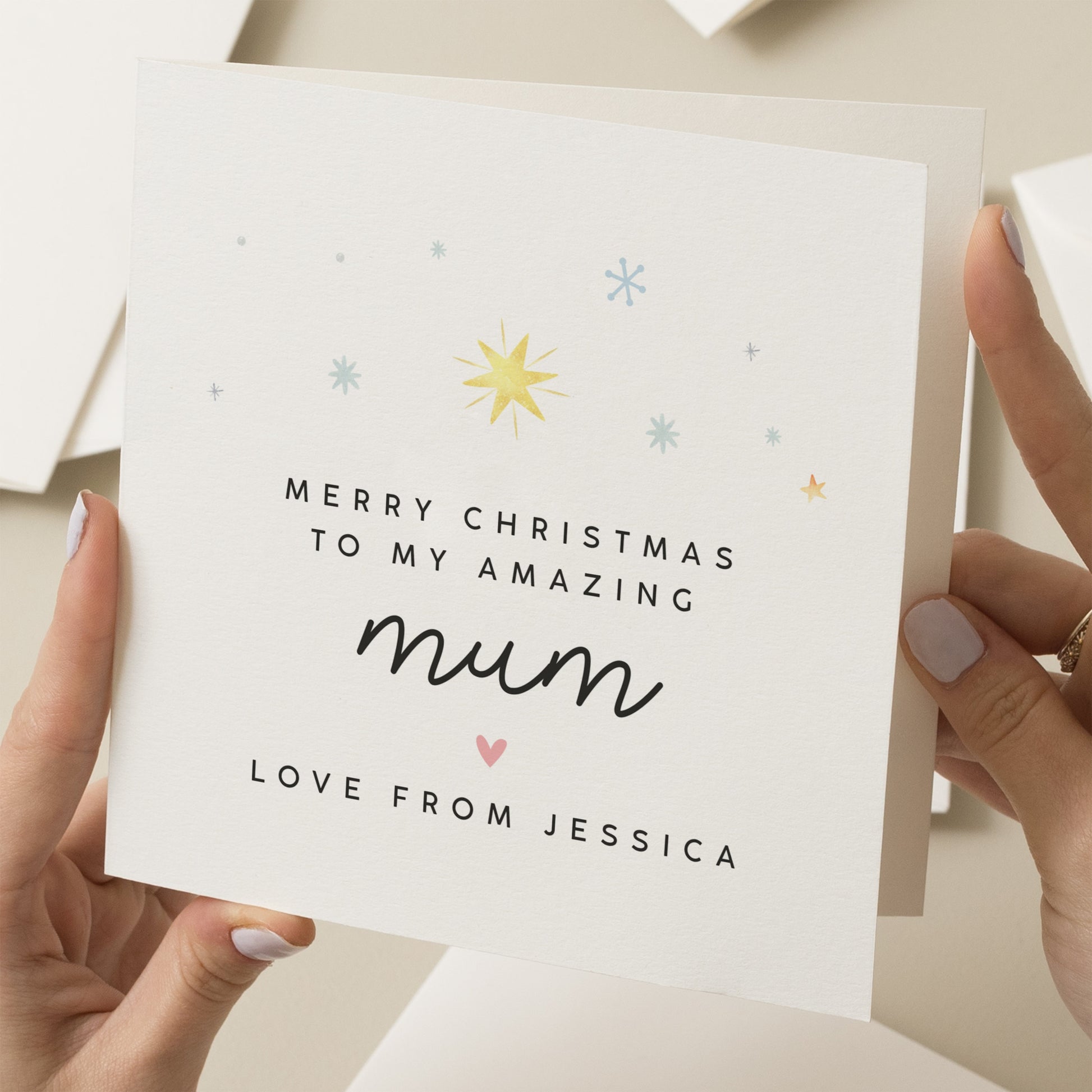 Christmas Mummy Card, Mummy Christmas Card From Baby, Mum Christmas Card, Cute Newborn Christmas Card For New Mum, Xmas Gift