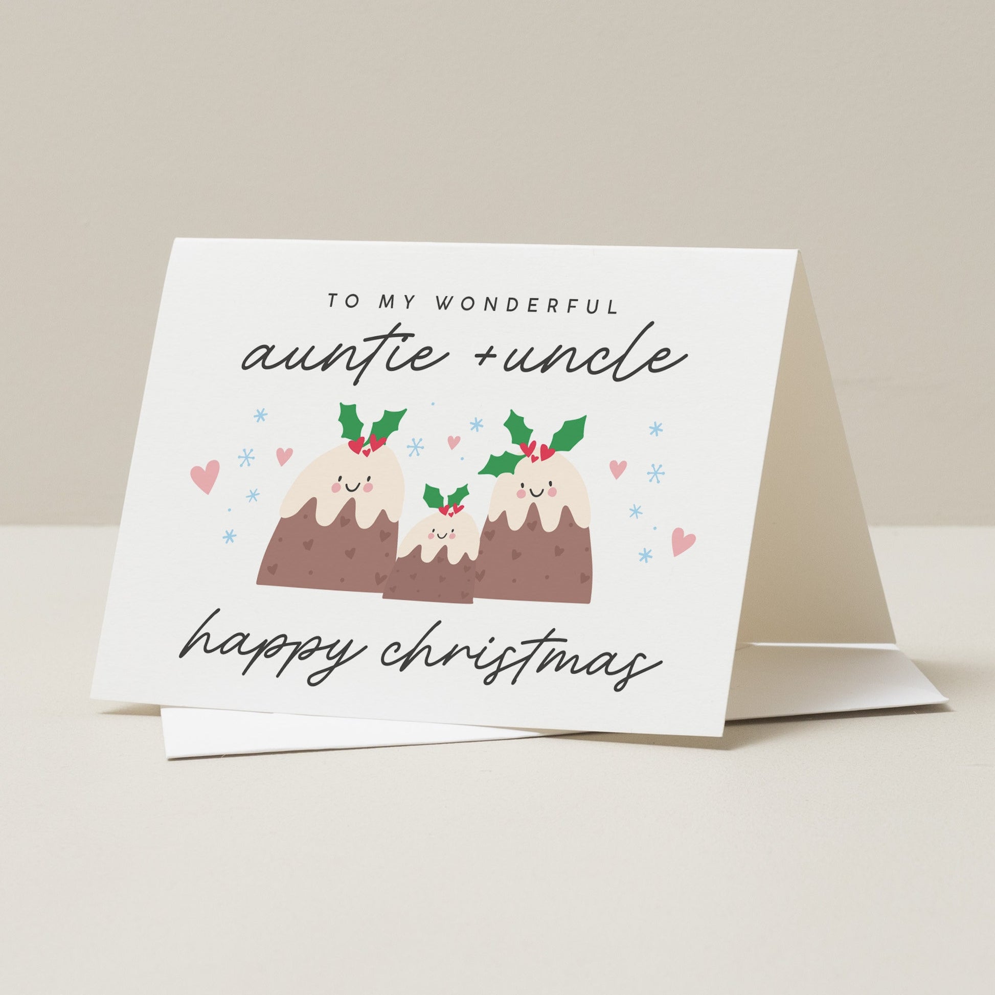 Christmas Card Auntie and Uncle, Auntie and Uncle Christmas Card, Merry Christmas Aunty and Uncle Card, Aunt & Uncle Xmas Card, Gift