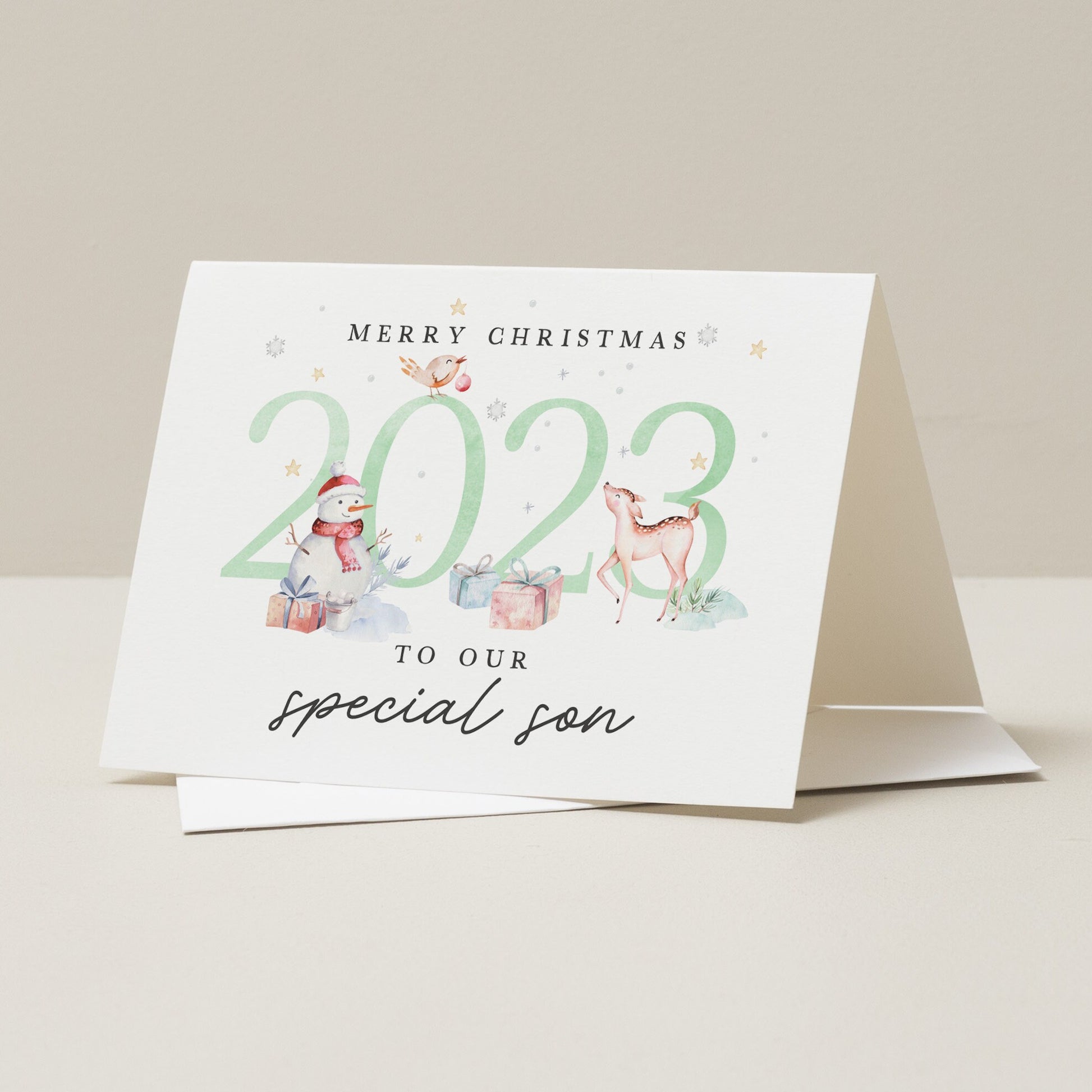 2023 Christmas Card For Son, Son 1st Christmas Card, Merry Christmas To A Special Little Boy, Special First Christmas Card, Xmas Gift