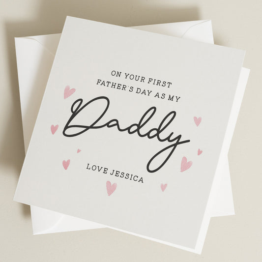 1st Fathers Day Card From Baby, Personalised Fathers Day Card, First Fathers Day Card From Daughter, Cute Card For Dad, For Daddy