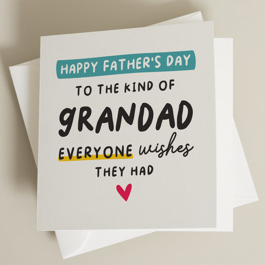 Grandad Fathers Day Card, Happy Fathers Day Gift For Grandad, Cute Fathers Day Card, Fathers Day Gift For Grandad, Gift For Grandad