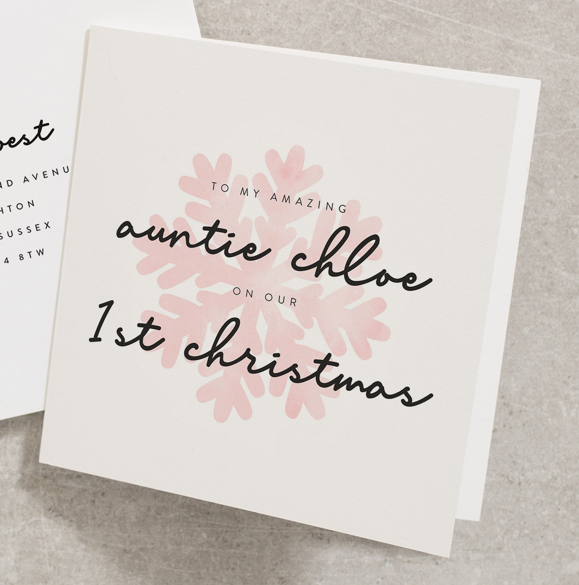 First Christmas As My Auntie Card, Auntie Christmas Card, First Christmas Auntie Card, Christmas Card For Auntie CC462