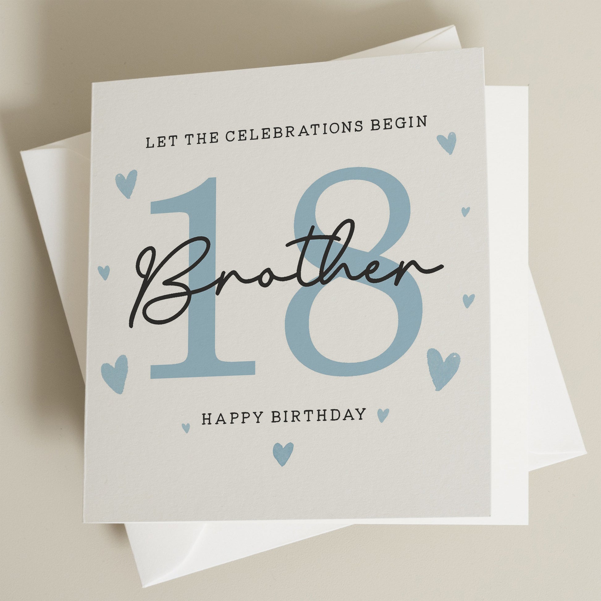 18th Birthday Brother Card, Birthday Card For Brother, 18th Birthday Gift For Brother, Eighteenth Card For Brother, Brother Birthday Gift