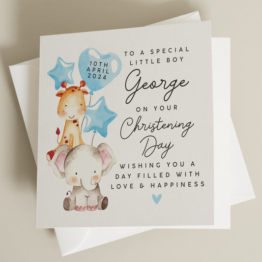 Christening Card For Son, Christening Card For Nephew , Christening Card For Grandson, Christening Card For Godson, Christening Card