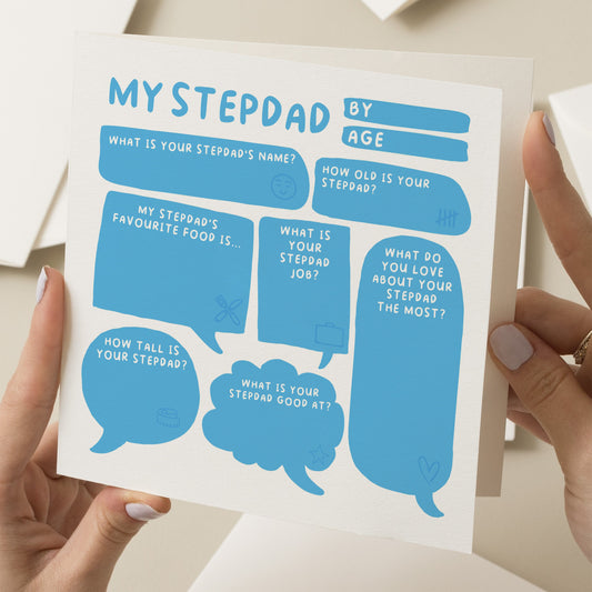 Step Dad Birthday Card, Happy Birthday Card For Stepdad, Bonus Dad Birthday Gift, Fill In Blanks Birthday Card, Funny Step Dad Birthday Card