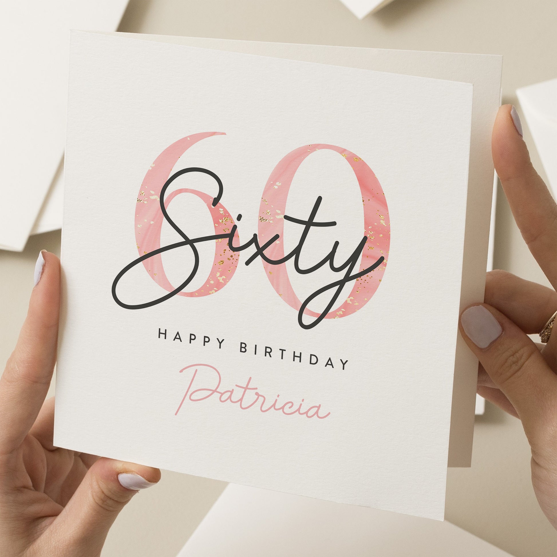 Personalised 60th Birthday Card For Nan, Happy Sixtieth Birthday Card For Nan, Wife Birthday Card, 60th Birthday Gift For Sister, Friend