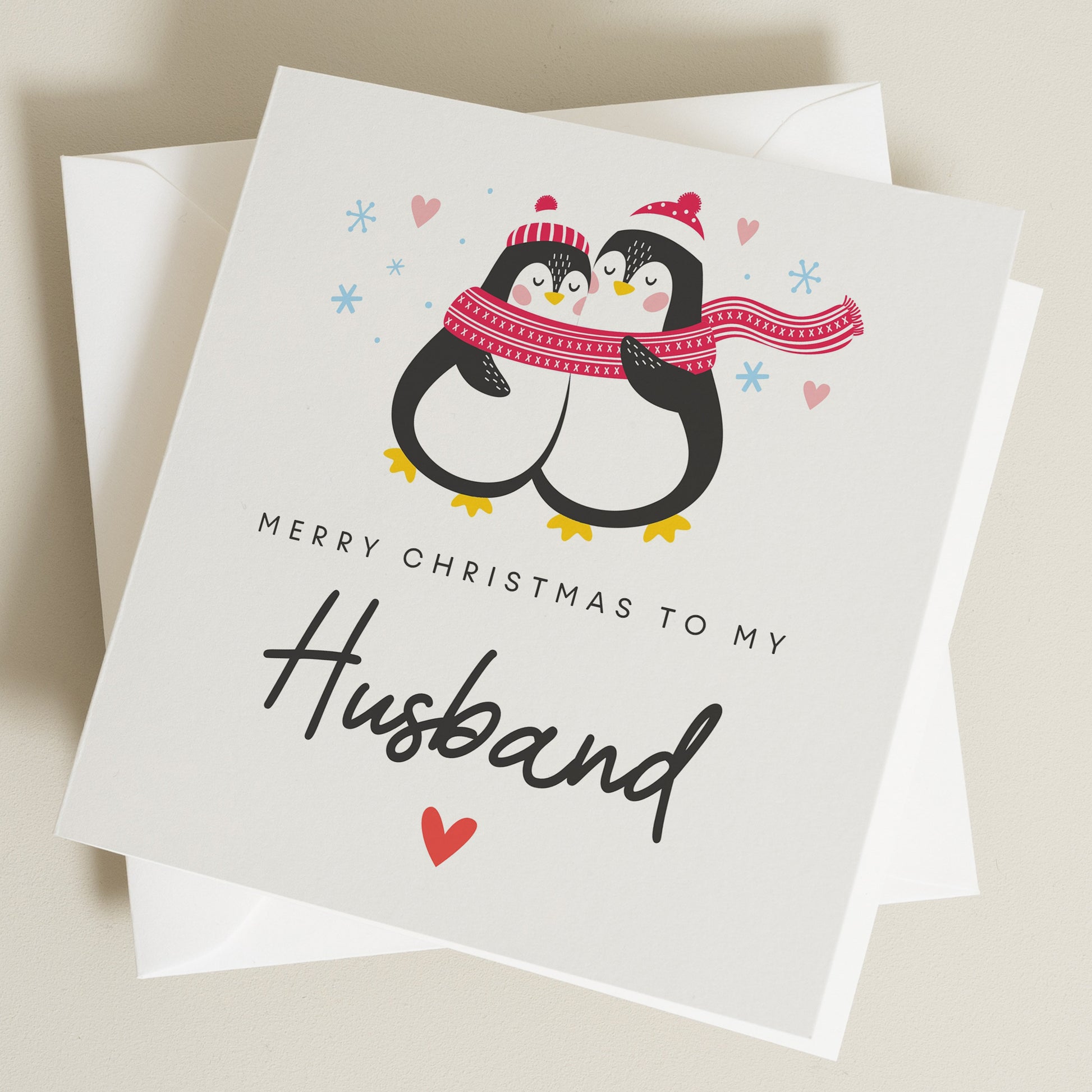 Husband Christmas Card, Personalised Christmas Card, To My Husband on Christmas, Romantic Hubby Christmas Card, Christmas Card For Him