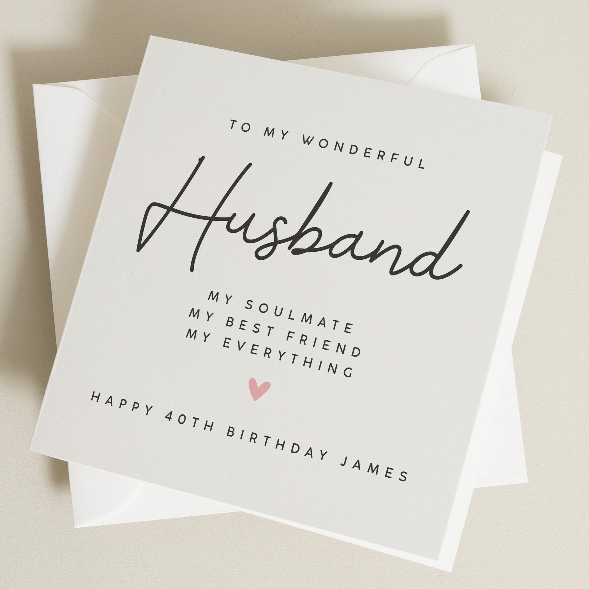 Personalised Husband Birthday Card, Birthday For Husband, Soulmate Birthday Card For Him, Card For Partner, For Him, Any Age 30th 40th 50th