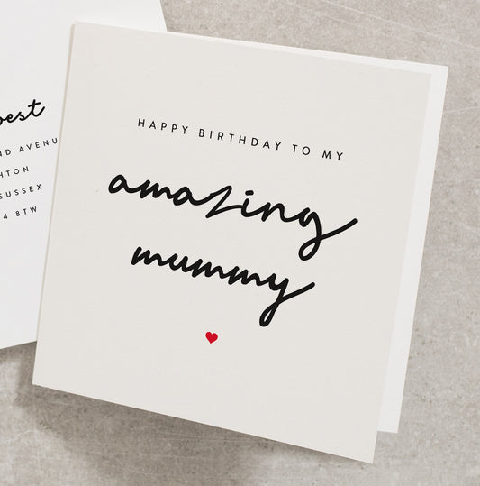 Personalised Birthday Card For Mummy, Happy Birthday To My Amazing Mummy, Birthday Card From Baby, Birthday Card Mum BC053