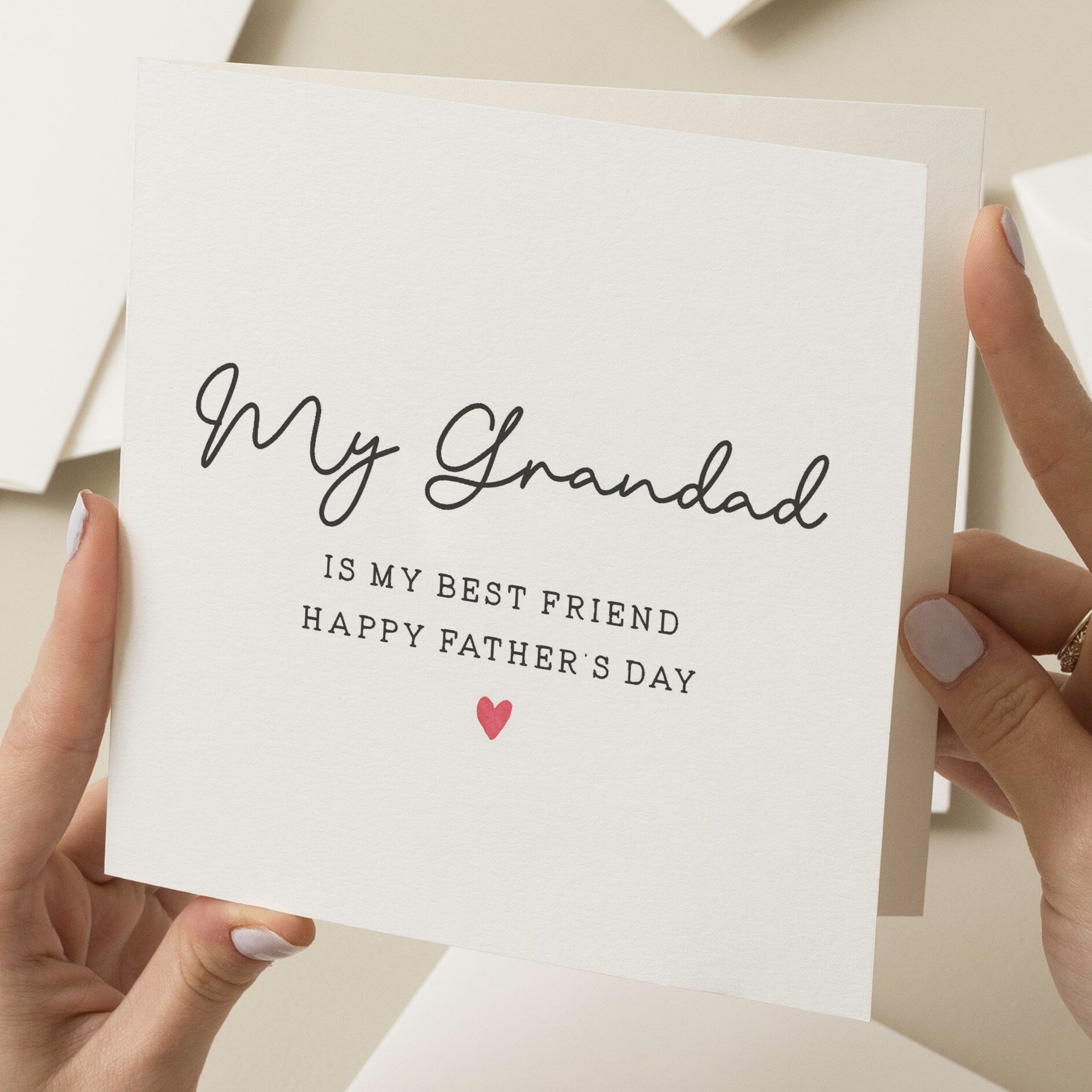 Grandad Fathers Day Card, Grandson Fathers Day Card, Fathers Day Gifts From Granddaughter, My Grandad Is My Best Friend, Cute Grandad Card