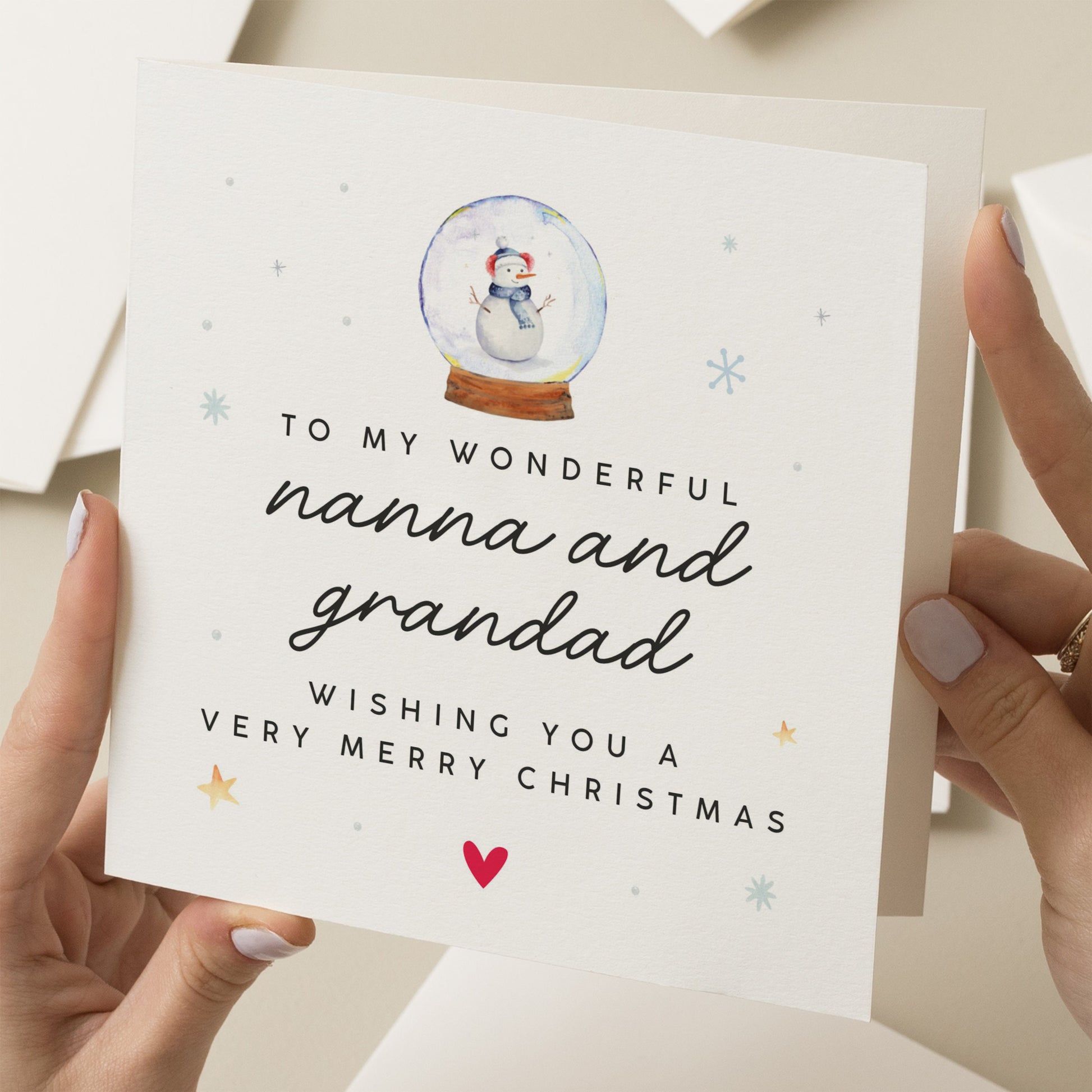 Christmas Card For Grandparents, Nan and Grandad Xmas Card, Grandma And Grandad Christmas Gift, Nanna and Papa Christmas Card