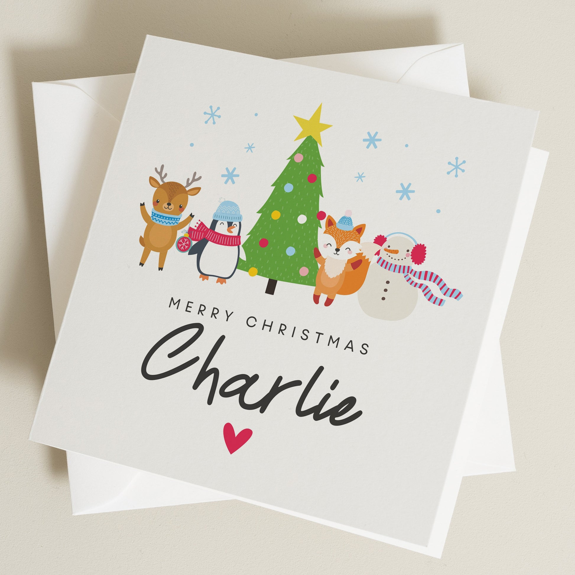 Cute Christmas Card, Funny Personalised Christmas Card, Family Christmas Card, Boyfriend Christmas Card, Cute Animal Christmas Card