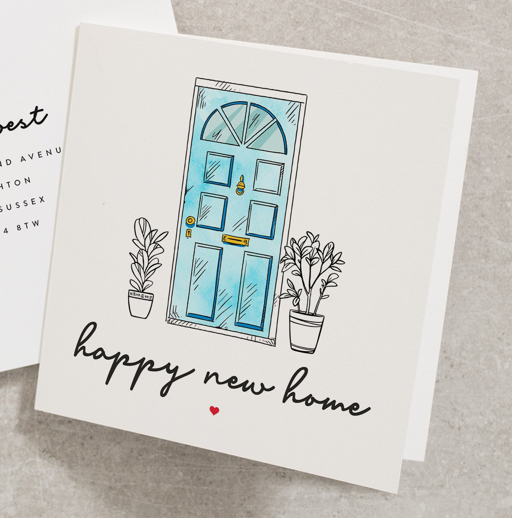 Happy New Home Card, Cute Happy New House Card, Housewarming Card, First Home Card, New Home Card UK, Happy New Home Card NH010