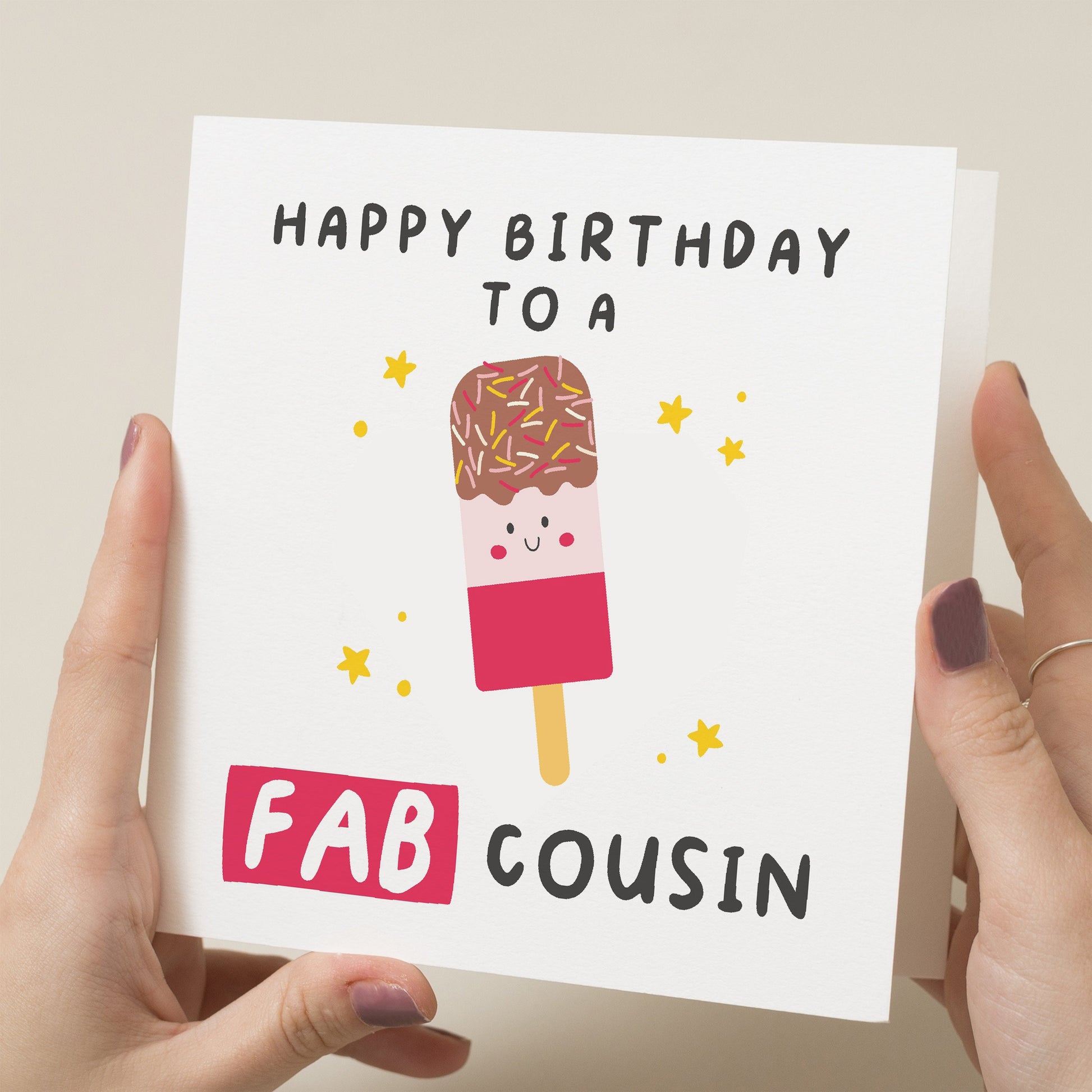 Cousin Birthday Card, Birthday Card For Cousin, Cousin Birthday Gift, Happy Birthday Cousin, Card For Cousin, Fab Gift For Her