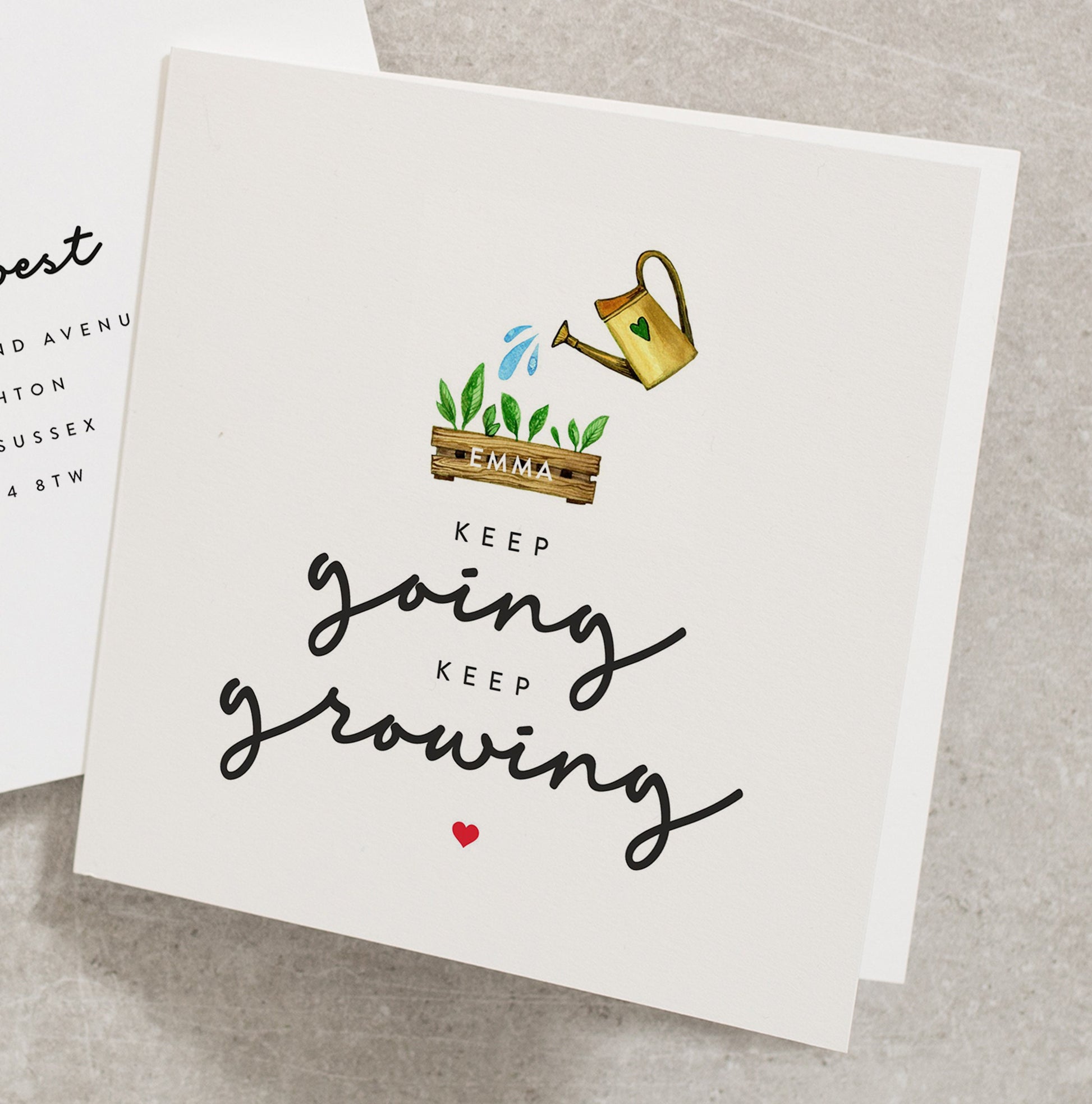 Keep Going and Keep Growing Card, Best of Luck Card, You Can Do It Card, Encouragement Card, So Proud of You Card, Good Luck Card GL031