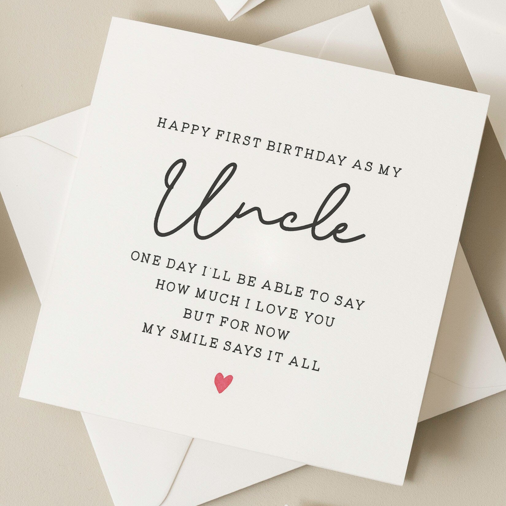 First Birthday As An Uncle Card, Poem Birthday Card For Uncle, First Birthday As My Uncle, Happy Birthday Uncle, Birthday Gift From Baby