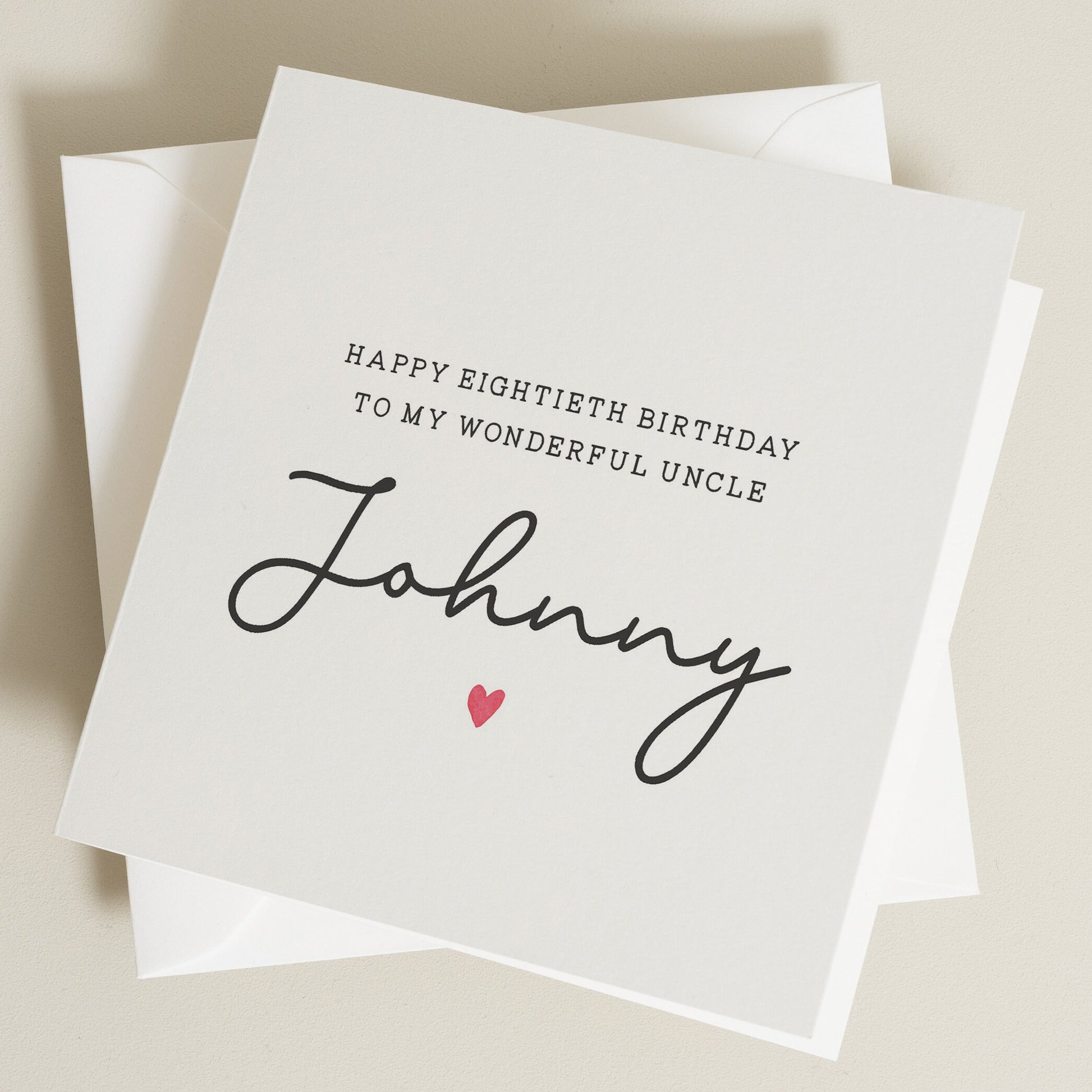 Personalised 80th Birthday Card For Uncle, Uncle Eightieth Birthday, Happy Birthday Uncle Card, Uncle 80th Birthday Gift, Milestone Birthday