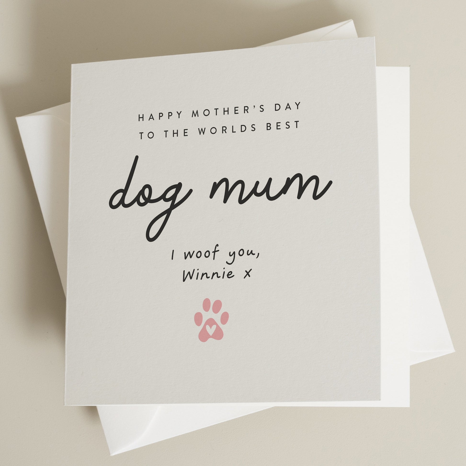 Personalised Dog Mum Mothers Day Card, Mothers Day Card For Dog Mum, Dog Mum Mothers Day Card, Card For Mothers Day, Happy Mothers Day Card