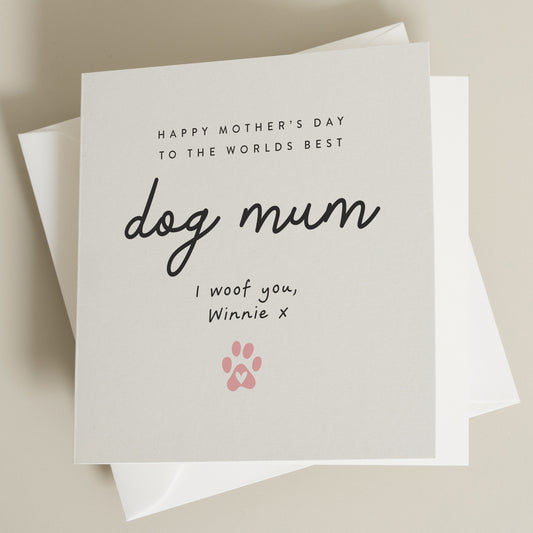 Personalised Dog Mum Mothers Day Card, Mothers Day Card For Dog Mum, Dog Mum Mothers Day Card, Card For Mothers Day, Happy Mothers Day Card