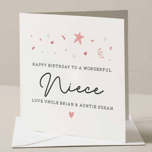 Personalised Birthday Card For Niece, Wonderful Niece Birthday Card, Birthday Card For Niece, Birthday Gift For Her, Birthday Girl