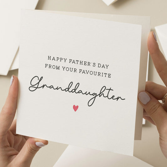 Grandad Joke Fathers Day Card, Funny Fathers Day Card For Grandad, Fathers Day Card For Him, For Grandad, Your Favourite Granddaughter