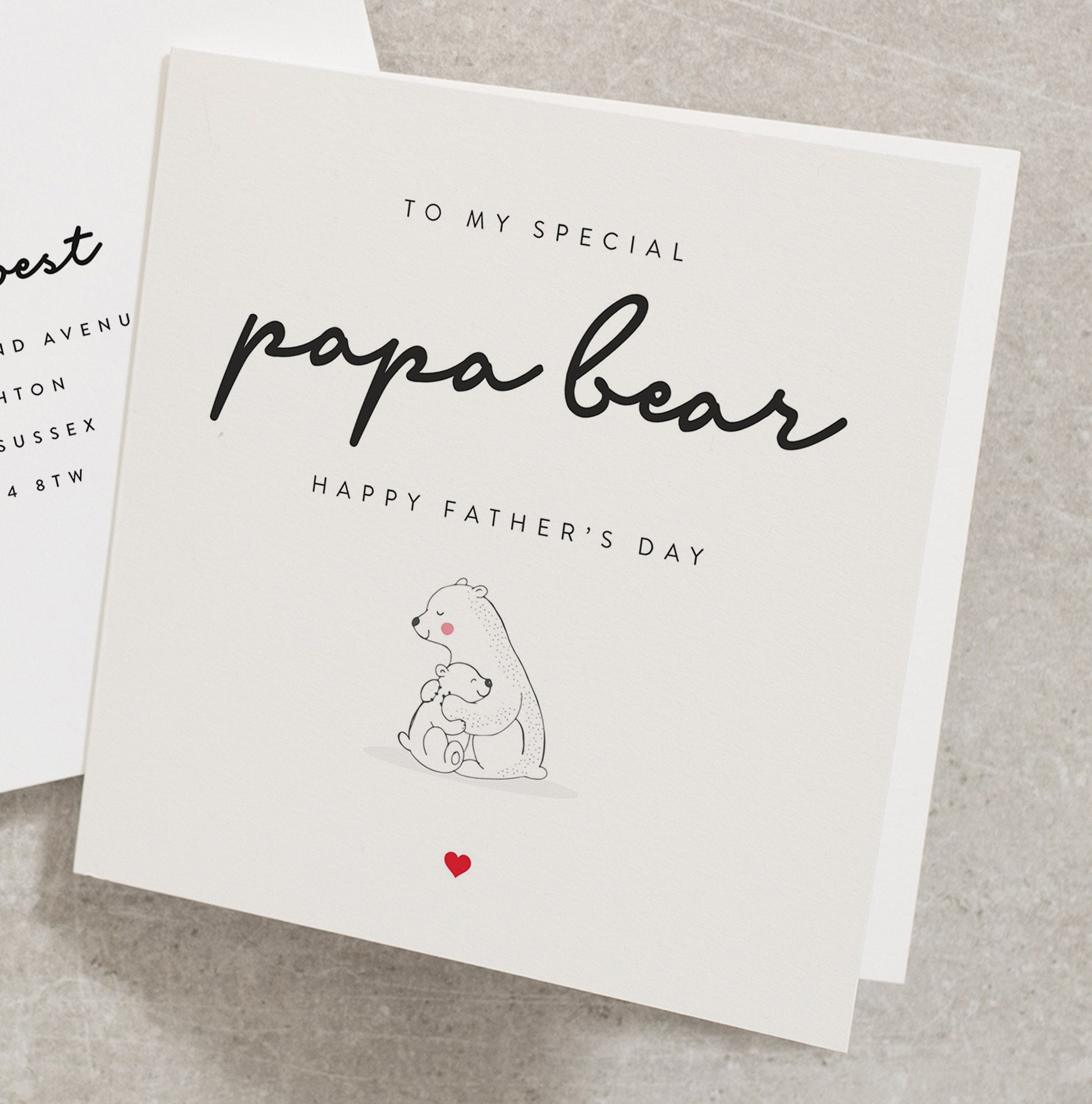 To My Papa Bear On Fathers Day, 1st Fathers Day Card For Dad, First Fathers Day Card From First Born, Fathers Day Card From Baby FD031