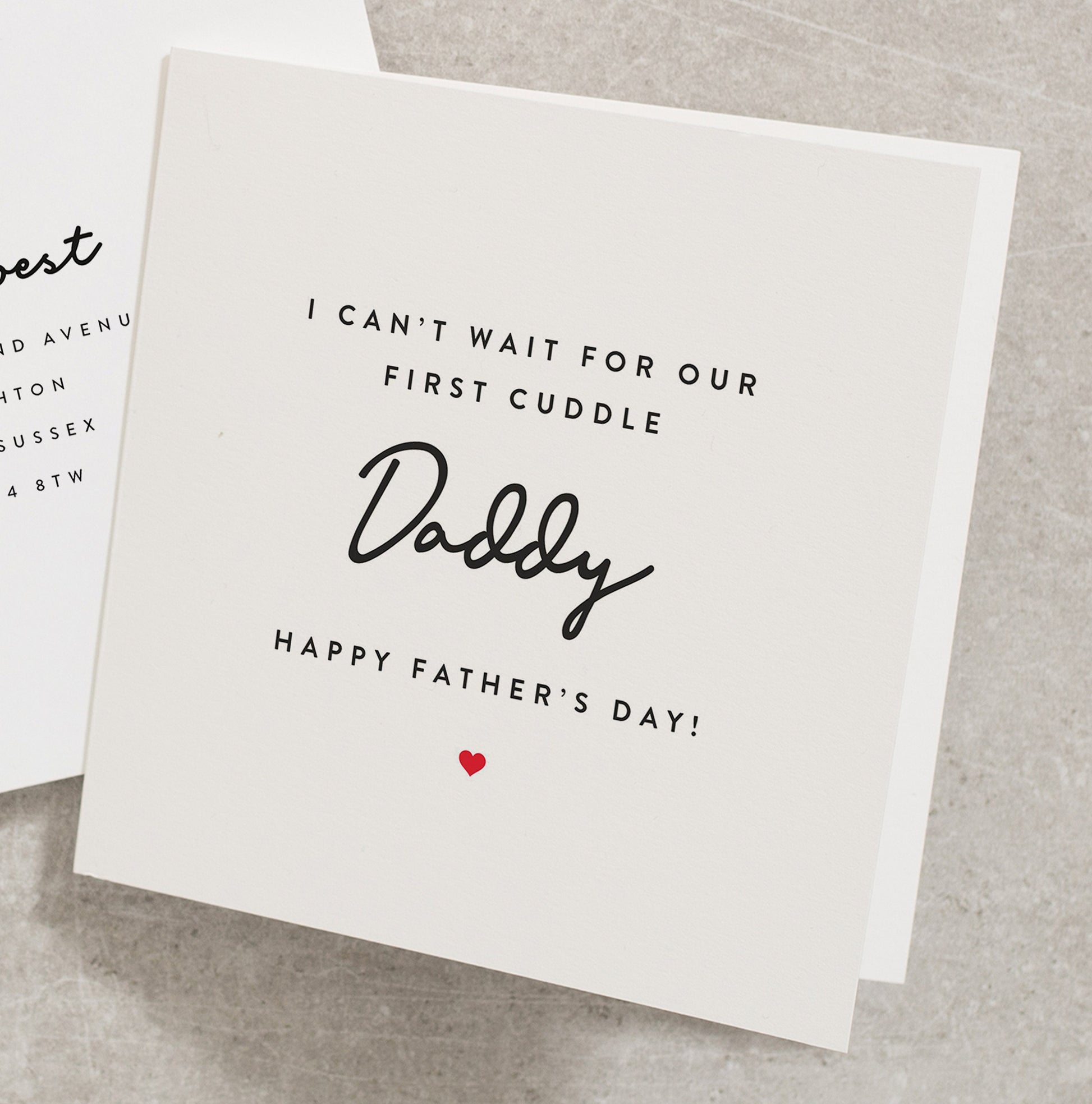 Daddy To Be Father&#39;s Day Card, To My Daddy To Be Card, Father&#39;s Day Card From Bump, Personalised Daddy To Be Card FD183