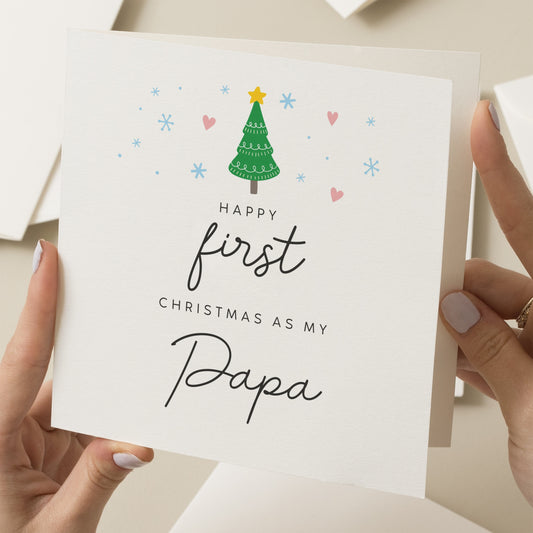 Personalised First Christmas As My Daddy, Christmas Card For Daddy, Baby First Christmas Card To Daddy, Newborn To Daddy, Xmas Card New Dad