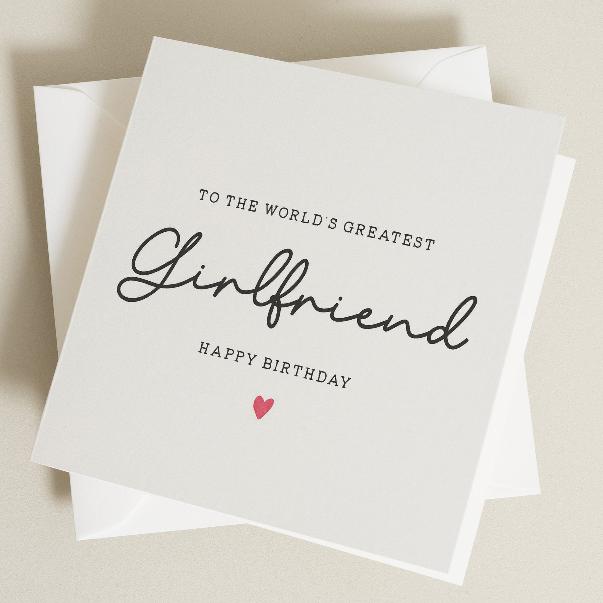 World&#39;s Greatest Girlfriend Card, Birthday Card For Her, Birthday Card For Girlfriend, Partner Birthday Card, Romantic Card, Gift To Her