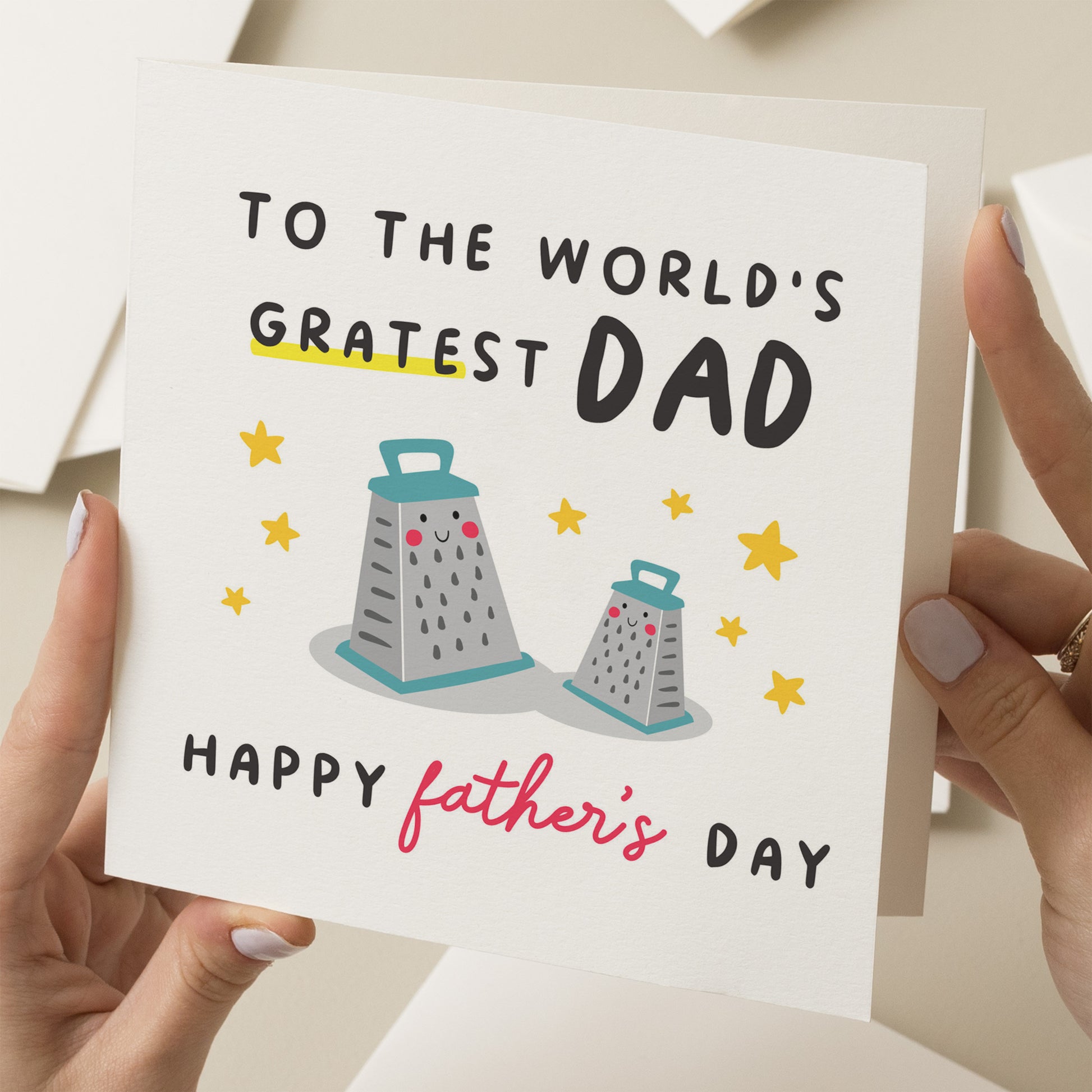 Funny Fathers Day Card For Dad, Pun Fathers Day Card, Fathers Day Card For Cheese Lover, Great Dad, Card To Dad, World&#39;s Greatest Dad