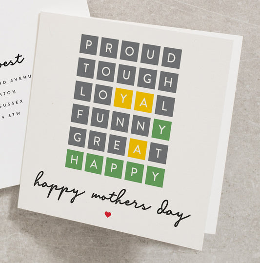 Happy Mothers Day Card, Cute Mothers Day Card, Mothers Day Card For Mummy, Mum Mothers Day Card, Personalised Mothers Day Card MD117