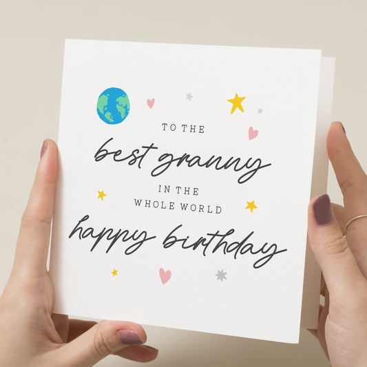 Birthday Card To The Best Granny, Card For Grandma, Grandma, Nan or Nanny, Personalised Birthday Card For Her, Best Nana in The World