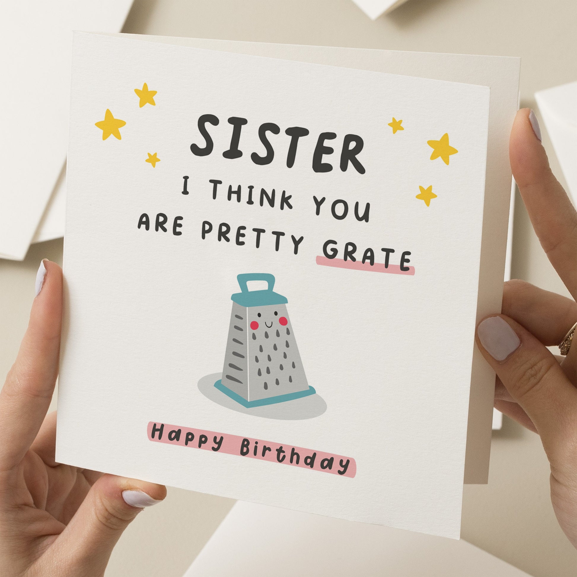 Funny Birthday Card For Sister, Happy Birthday Sister, Pun Birthday Card, Birthday Card For Cheese Lover, Card To Sister, For Her