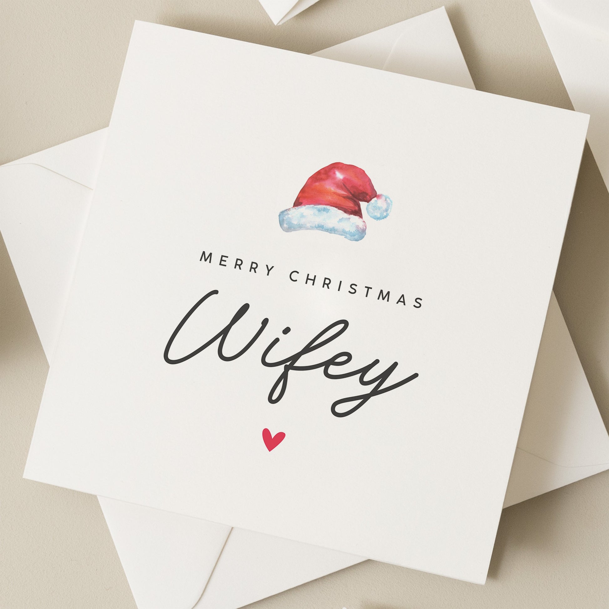 Wife Christmas Card, Christmas Wife Card, Christmas Card For Wife, Simple Wife Card For Christmas, Woman Christmas Card, Wifey, Partner