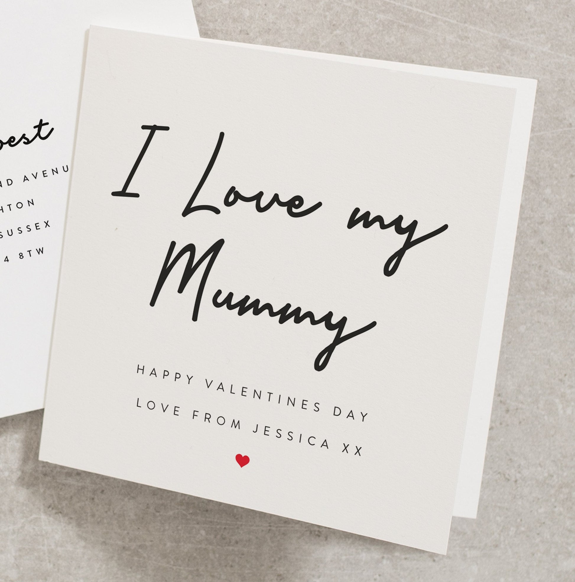 Mummy Valentines Day Card For Her, Mum Valentine Card, Mothers Valentines Card From Child, Personalised Valentines Card with Any Name VC087