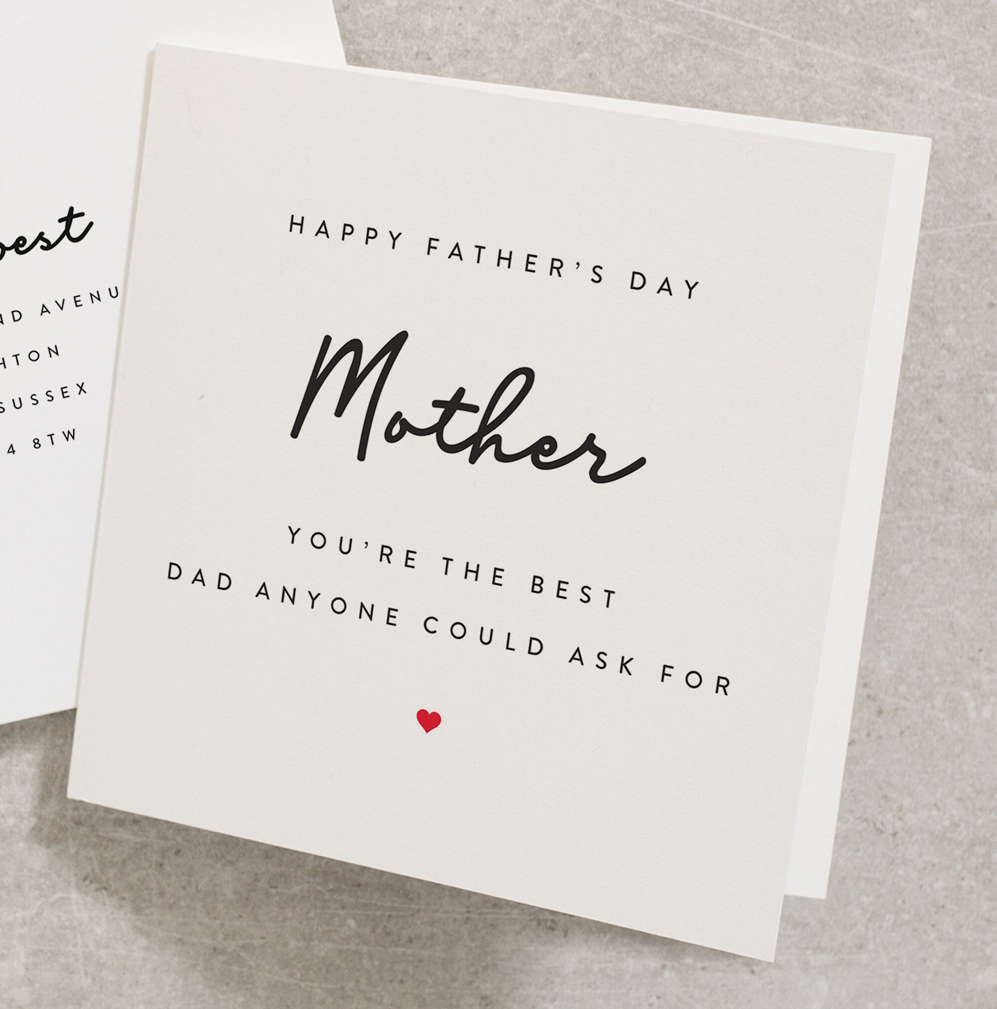 Happy Fathers Day Card For Mum, Fathers Day Card For Mummy, Cute Fathers Day Card For Mother, Mummy Fathers Day Card FD121