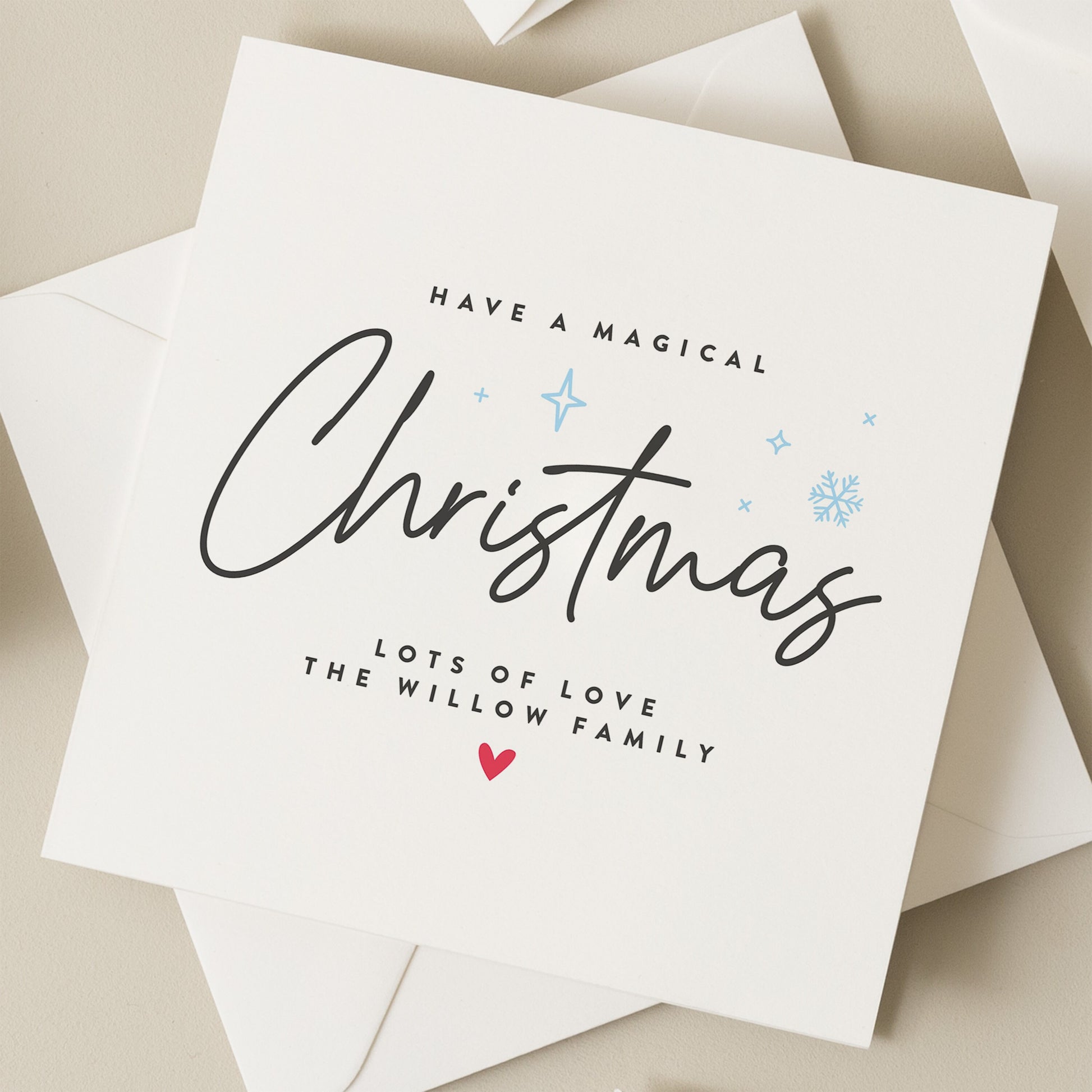 Christmas Card For Friend, Merry Christmas Card Neighbour, Christmas Card for Them, Family Christmas Card, Simple Christmas Card