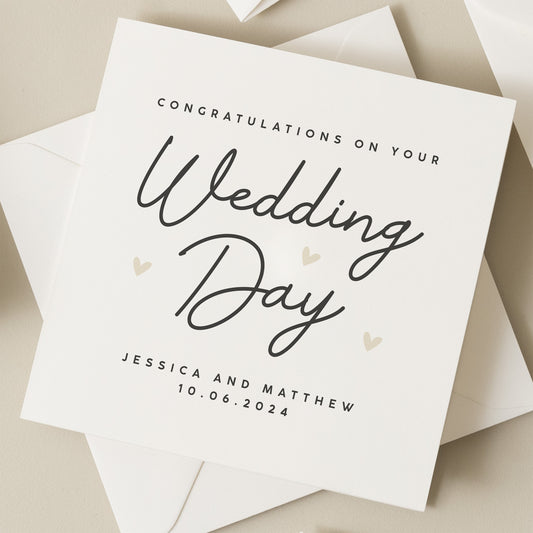 Wedding Day Card, On Your Wedding Day Card, Gold Foil Wedding Card, Congratulations Wedding Card, Happy Wedding Day Card, Wedding Gift Card